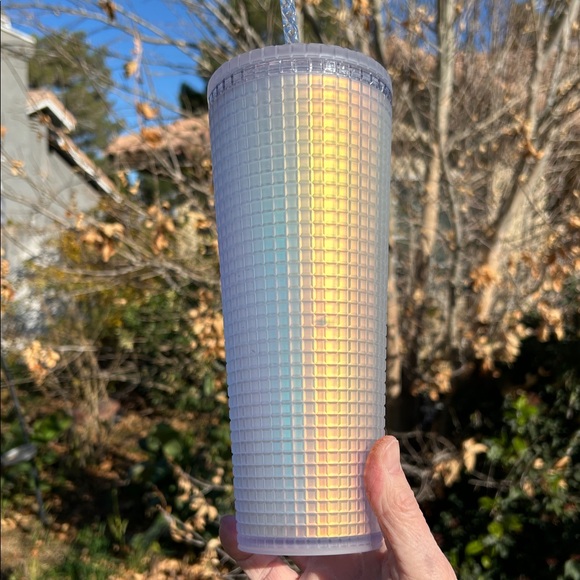 Starbucks 24 Oz Spring 2022 Iridescent Unicorn Grid Venti Tumbler NWT - Picture 2 of 15